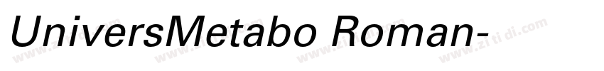 UniversMetabo Roman字体转换